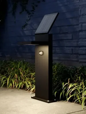 Akční Cena Lucande LED solární lampa Silvan, 60 cm, senzor, antracitová barva