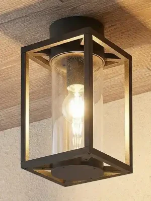 Tovární Cena Venkovní stropní svítidlo Lucande Ferda, 29 cm, antracit, IP44