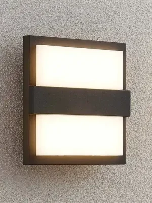Venkovní nástěnné svítidlo Lucande LED Gylfi, 20 cm, antracit, hliník Objednat Nyní
