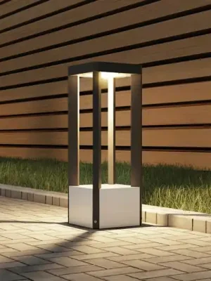 Horká Nabídka Podstavné svítidlo Lucande LED Kalisa, IP65, 42 cm, šedá, kovové provedení