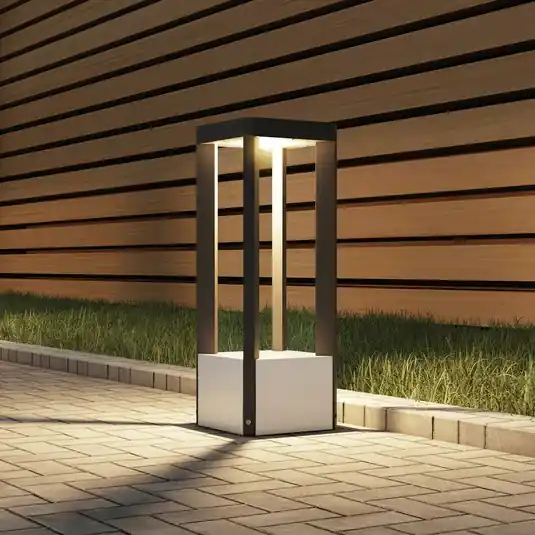 Horká Nabídka Podstavné svítidlo Lucande LED Kalisa, IP65, 42 cm, šedá, kovové provedení