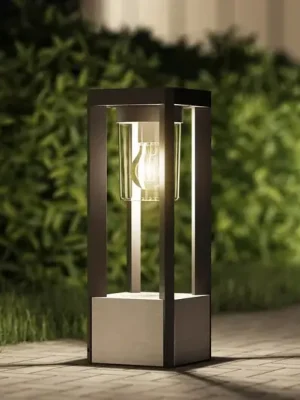 Objednat Nyní Podstavné svítidlo Lucande Kalisa, E27, IP44, 42 cm, šedé, kovové