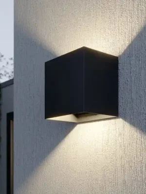 Venkovní nástěnné svítidlo Lucande LED Evie, 14 cm, antracit, nahoru/dolů Poslední Šance