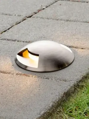 Časově Omezené Lucande Bodový svítidlo Helene, Ø 9 cm, hliník, IP67