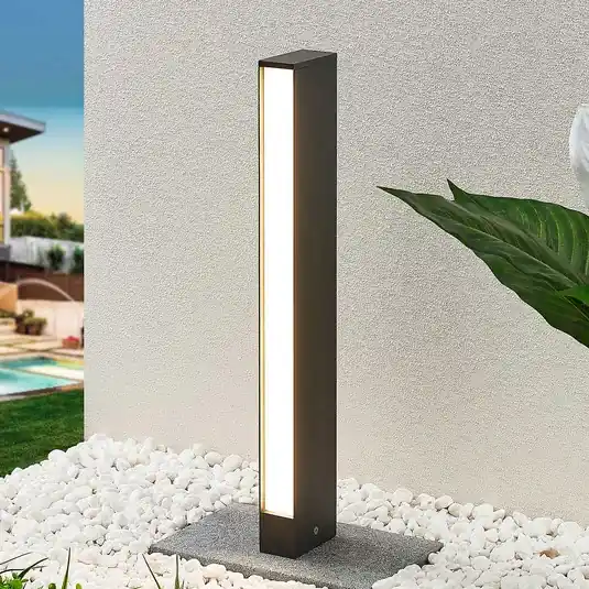 Vysoce Kvalitní Světlo Lucande LED na cestu Lirka, tmavě šedé, kov, 60 cm