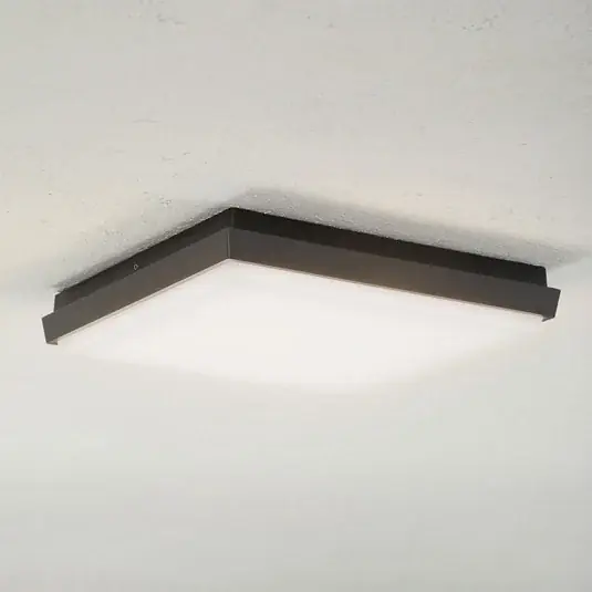 Venkovní stropní svítidlo Lucande LED Amra, 30 cm, hranaté, antracitová barva Akční Nabídka