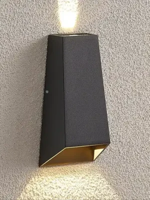 Horká Nabídka LED venkovní nástěnné světlo Dagur, tmavě šedé