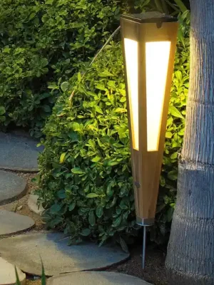 Solární svítilna Tecka LED se senzorem, 52 cm, teakové dřevo Nejlepší Volba
