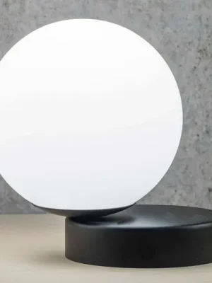 Sleva Stolní lampa Lumi kulatá černá