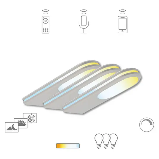 Omezená Nabídka Müller Licht tónované LED osvětlení pod skříňku Armaro, 3 kusy