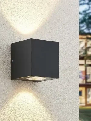 Arcchio LED venkovní nástěnné svítidlo Tassnim, 2křídlá, antracitová, IP65 Objednat Nyní