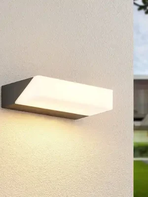 Venkovní nástěnné svítidlo Lucande LED Golnar, antracit, 25 cm Výprodej