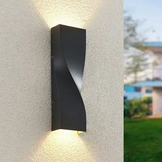 Venkovní nástěnné svítidlo Lucande LED Tibelya, antracit, nahoru/dolů, IP65 Omezená Nabídka