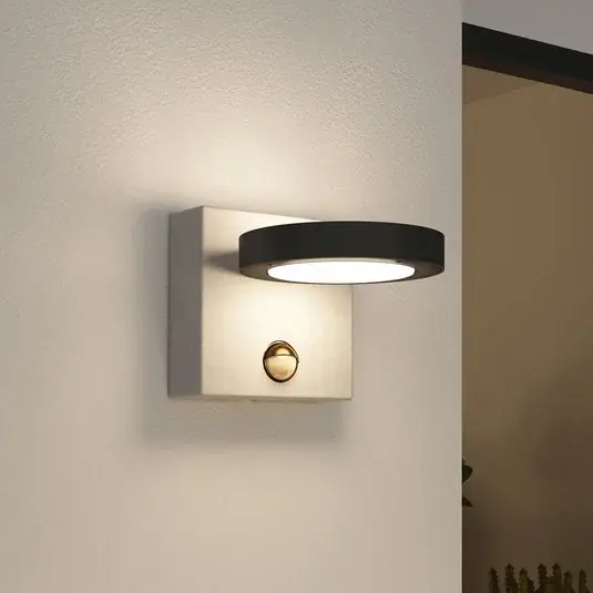 Top Prodej Venkovní nástěnné svítidlo Lucande LED Belna, beton, senzor, IP54
