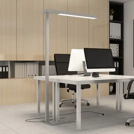 Arcchio LED kancelářská stojací lampa Susi, stříbrná, senzor, dotykový stmívač Nejprodávanější