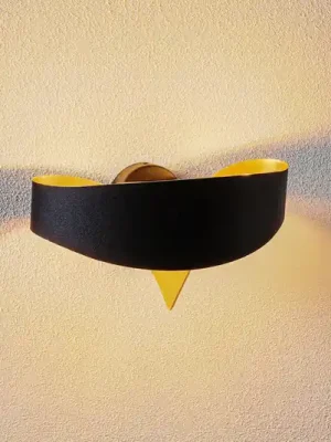 Černozlaté designové nástěnné světlo Scudo Speciální Cena
