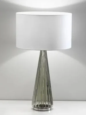 Pouze Dnes Stolní lampa Costa Rica stínidlo bílé, noha šedá