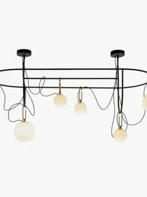 Aktuální Skleněná závěsná lampa Artemide nh S5, šest světelných zdrojů