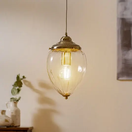 Nízká Cena Závěsné světlo Pineapple, mosaz antická