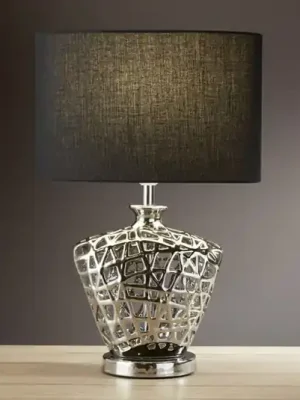 Levný Stolní lampa Network s černým textilním stínidlem