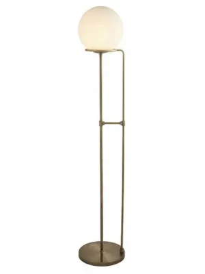 Pouze Dnes Stojací lampa Sphere v mosazi se skleněnou koulí