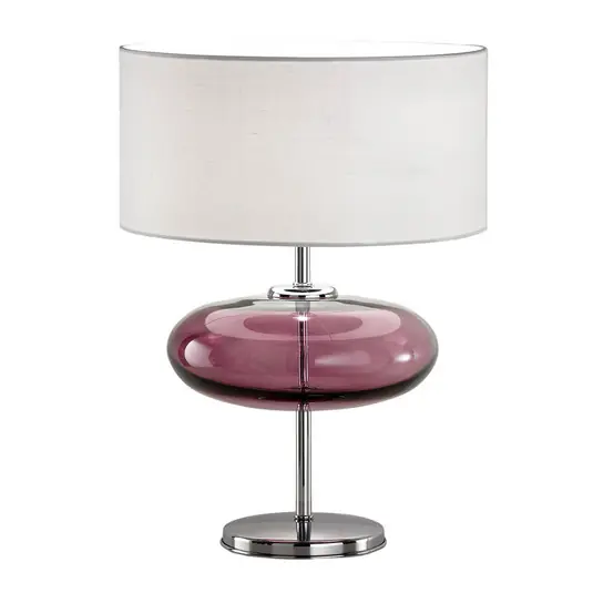 Stolní lampa Show Elisse 62 cm skleněný prvek růžová Oblíbený