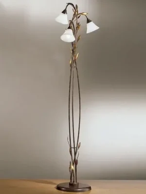 Autentický CAMPANA 3-světelná stojací lampa
