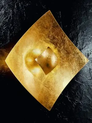 Omezená Nabídka Nástěnné svítidlo Quadrangolo plátkové zlato 32,5 x 32,5 cm