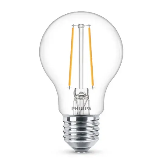 Levný Philips Classic LED E27 A60 2,2W čirá 2700K