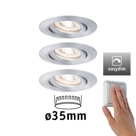 Odeslání Ihned Paulmann Nova mini Plus LED easydim 3ks hliník