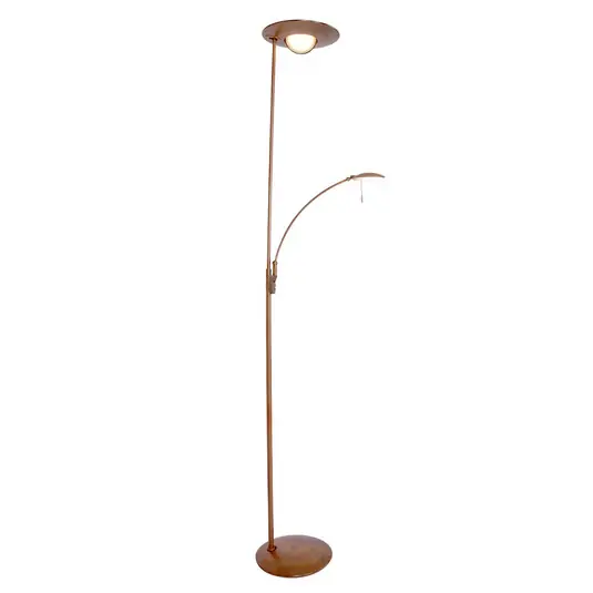 Akční Cena Bronzově zbarvená stojací lampa LED Zenith, ocel