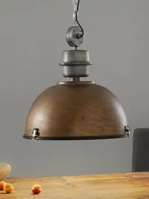 Hnědé závěsné světlo Bikkel XXL průmyslový design Speciální Cena