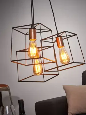 Top Prodej Třízdrojové závěsné světlo Agatha vzhled Vintage