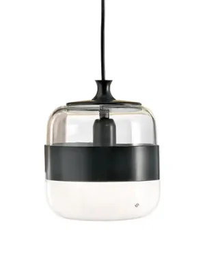 Závěsné světlo Futura, Murano, černá/bílá 20cm Koupit Online