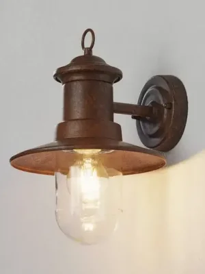 Autentický Venkovní nástěnné svítidlo Leonie vintage hnědá