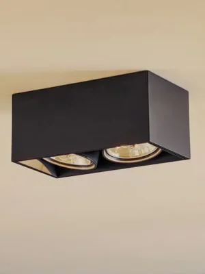 FLOS Compass Box H135 - Stropní světlo 2žár černé Speciální Cena