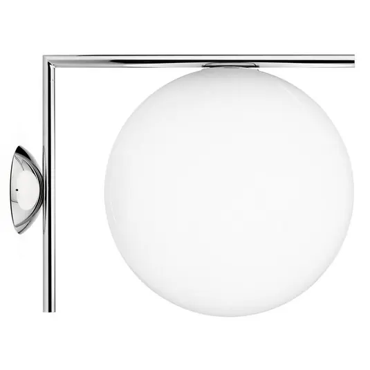 FLOS IC C/W2 nástěnné světlo, chrom Ø 30 cm Časově Omezené