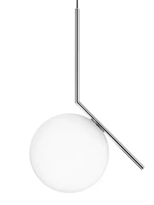 Přímo Od Výrobce FLOS IC S2 Designové závěsné světlo, chrom Ø 30 cm