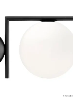 FLOS IC C/W1 nástěnné světlo, černé Ø 20 cm Originální