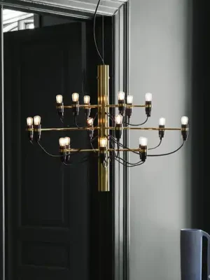 Nejprodávanější FLOS 2097/18 Lustr LED, matný, mosazný