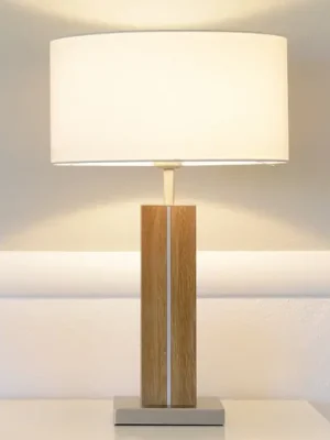 Přímo Od Výrobce HerzBlut Dana stolní lampa, dub olej výška 56 cm