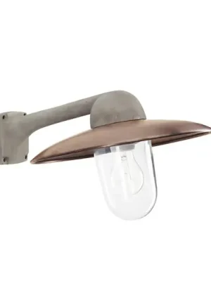 Autentický Venkovní nástěnné svítidlo Fabrique, hliník/měď, šířka 38 cm, IP44