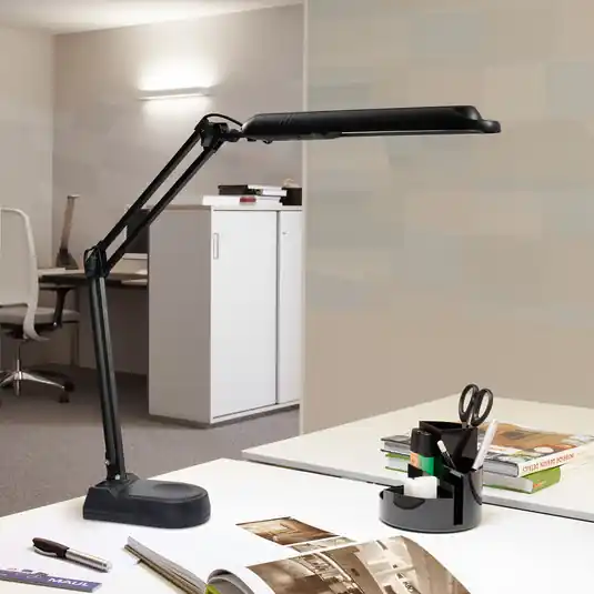 Expresní Doručení LED stolní lampa MAULatlantic, černá, výška 41 cm, stojan