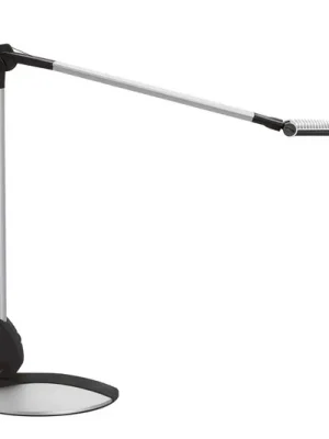 Sleva LED stolní lampa MAULoptimus, stříbrná, stojan, stmívatelná CCT