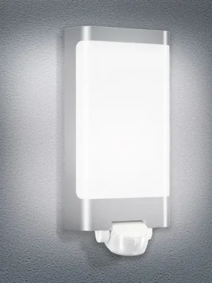 STEINEL L 240 S LED nástěnné světlo se senzorem, nerezová ocel Časově Omezené