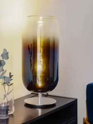 Sleva Artemide Gople stolní lampa modrá/stříbrná