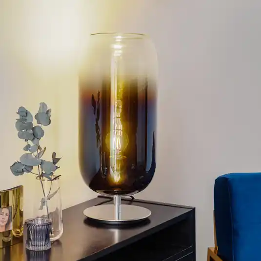 Sleva Artemide Gople stolní lampa modrá/stříbrná