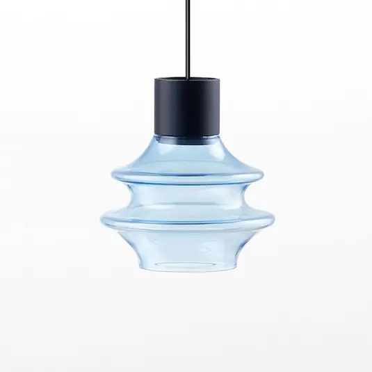 Bover Drop S/01L LED závěsné světlo ze skla, modrá Zlevněný