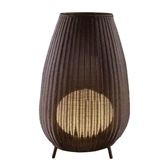 Bover Amphora 02 terasové světlo, rattan hnědá Značkový