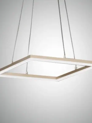 LED závěsné světlo Bard, 42x42cm, matná zlatá Přímo Od Výrobce